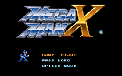Tela título Mega Man X1